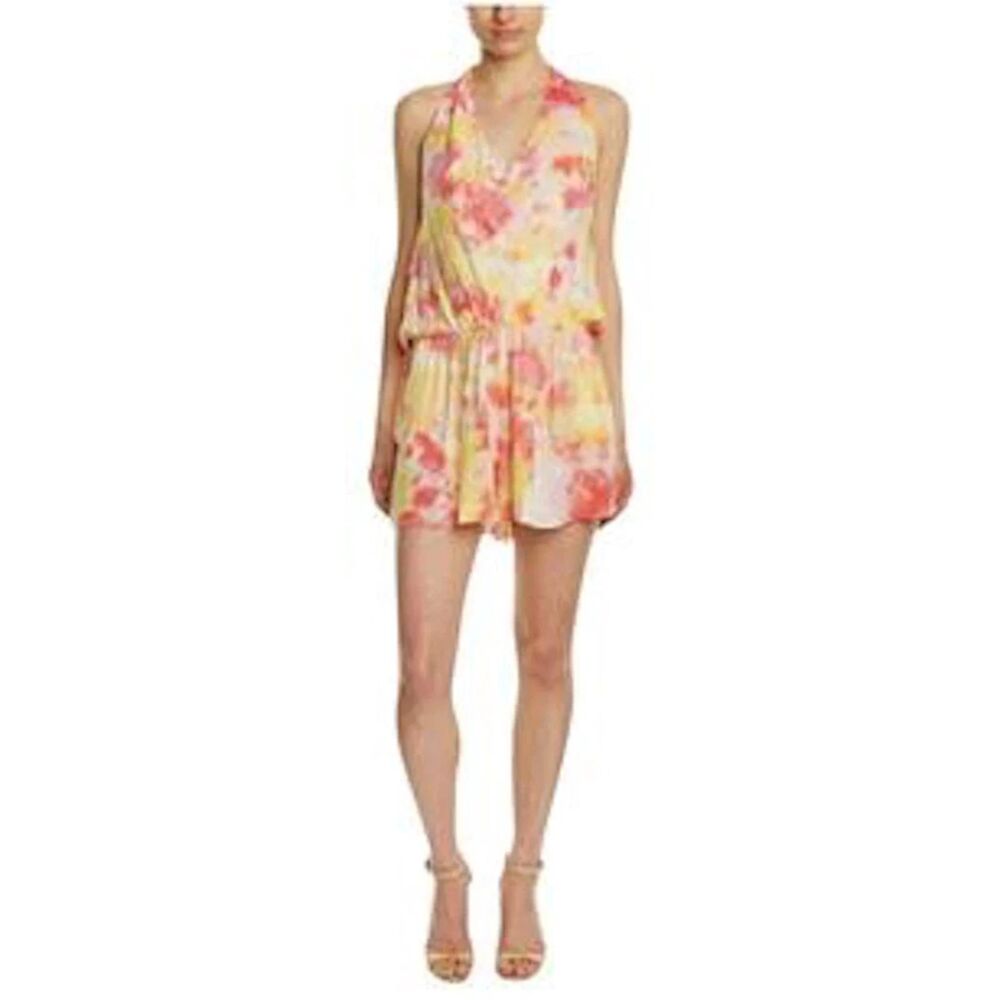 Young Fabulous & Broke Lark Halter Neck Blouson Romper Sun Solress Size M Summer